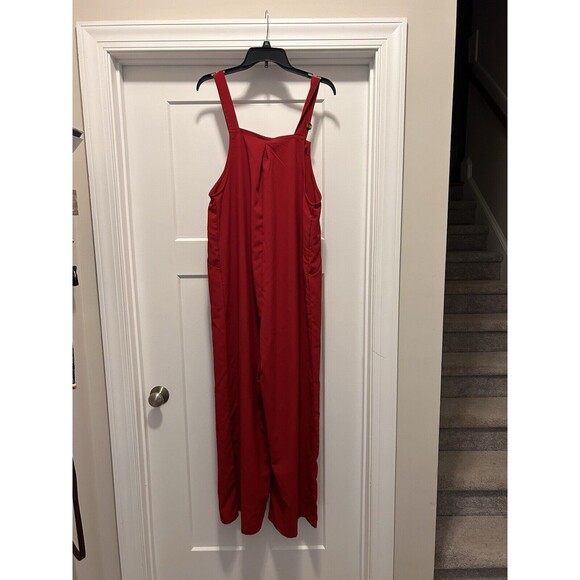 Women's Bib Overalls Sleeveless Loose Wide Leg Jumpsuits Rompers Pockets Size XL - Picture 7 of 7
